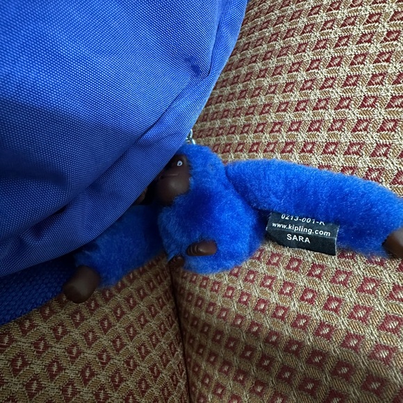 Kipling Royal Blue Bag with Monkey Keychain - Picture 3 of 6